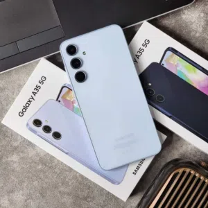 مشغل ايام Samsung A35 5G رام 16 جيجا 128 و  256 أغراضة والكرتونه الأصلية متوفر توصيل