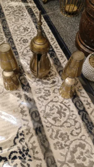 دله مع فنجين نحاس اصلي