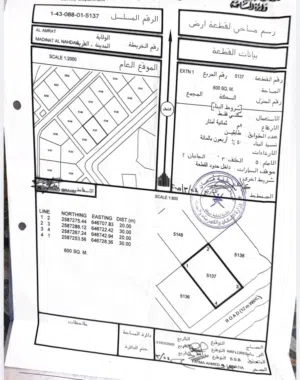 أقل سعر في المنطقة ارض سكنية للبيع في العامرات امتداد النهضة قريب من 11-2