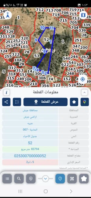 ارض للبيع عنيبه جرش