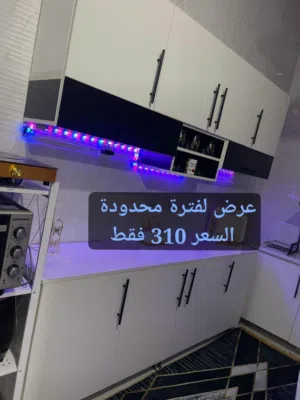 كاونترات mdf خشب تركي تفصال الالوان حسب الطلب