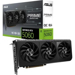 كرت شاشه جيمنج نفيديا جيفورس ASUS NVIDIA GEFORCE RTX 5060 8GB GDDR7 OC 1080P FULL HD GAMING GPU