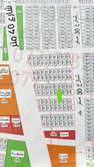 قطعة 250 م خلف مدينة النرجس