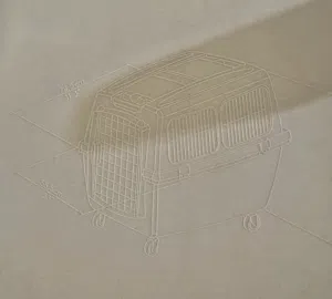 قفص كلاب كبير مع العجل