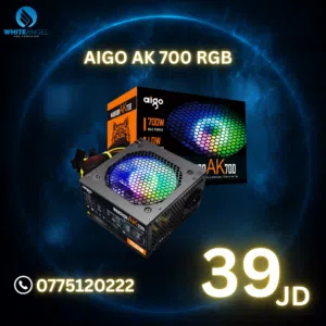 مزود طاقة AIGO AK700 RGB أصلي بقدرة 700 واط مزود طاقة AIGO AK700 RGB أصلي بقدرة 700