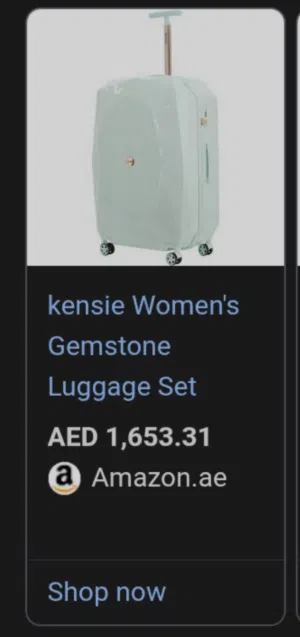 selling kensie 3D Diamond Collection 1 Piece Checkin Suitcase and 20" Carryon Luggage