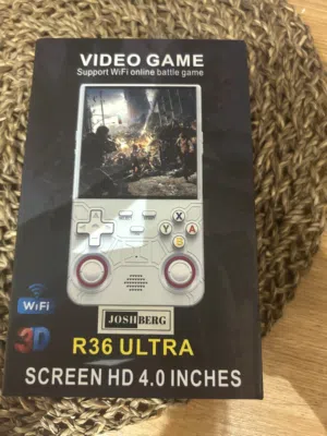 R36 ultra black color like new with all accessories and box retro emulator console