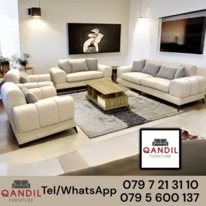 طقم معيشة 7 مقاعد مودرن .. كنب .. جلوس .. تلفزيون