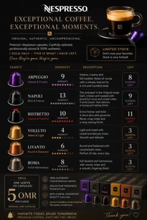 Original Nespresso Capsules Premium quality • Sealed • Authentic