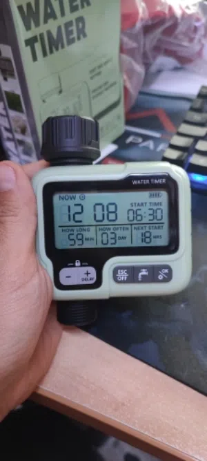 تايمر ماء إلكتروني ذكي لسقي وري المزروعات أوتوماتيكياً بالبطاريات - Automatic Watering Timer