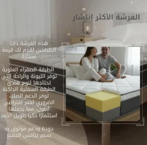 فرشات اسفنجيه بجوده عاليه واسعار منافسه بكفاله 12 شهر