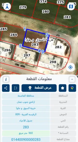 Residential Land for Sale in Amman Khirbet Sooq