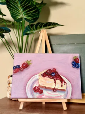 Cheezcake painting with oil paints