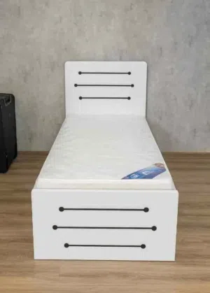 Single bed with mattress