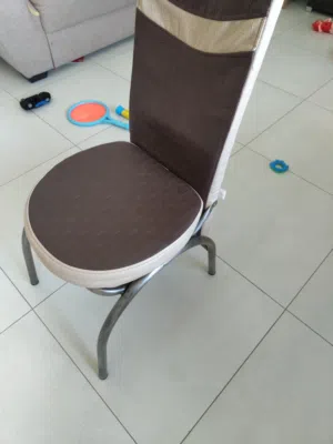 dinning chairs 6 nos as  stainless steel frame in excellent condition