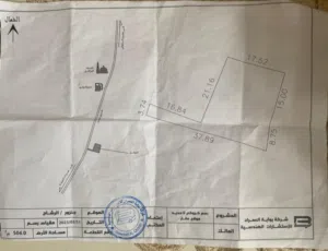 أرض للبيع 504 متر مربع جنزور( الرشاح )مدخلها ع الطريق