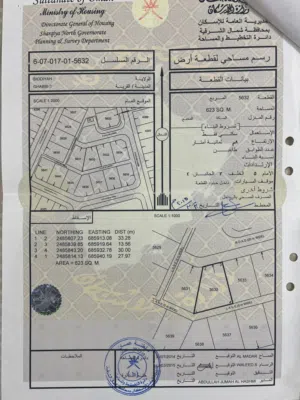 Residential Land for Sale in Al Sharqiya Bidiya