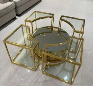 طقم طاولات مُدهب
