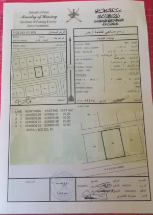 أرض للبيع عين الحوراء بهلاء