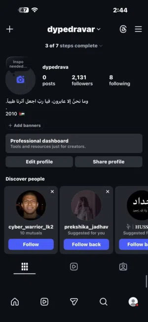 حساب انستا بتوثق مجانا انشاء 2012 متابعين وهمين