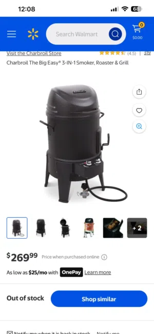 منقل شواء غاز امريكي char-broil smoker
