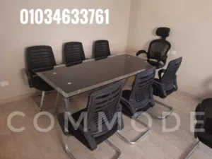 ترابيزة اجتماعات /زجاج سيكوريت مقاوم للكسر /ميتينج طاوله /اثاث مكتبي meeting room