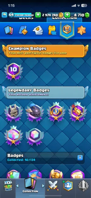 حساب كلاش رويال لفل 64 متكامل!