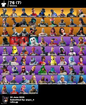 حساب فورت نايت للبيع او للبدل بحساب فري فاير .( ضمان مدى )