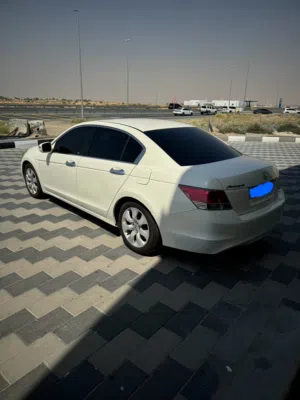 هوندا اكورد ابيض اللون موديل 2008 فئة 4 سلندر رقم واحد مواصفات خليجيه