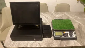 نقطة بيع سيستم وميزان اسباني وكاش وطابعة فواتير وطقم كاميرات و dvr للبيع