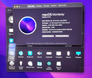 كمبيوتر آي ماك I MAC بحالة الوكالة مع ملحقاته  21.5 آنش 2015 ssd 1000 gb صورة 4K