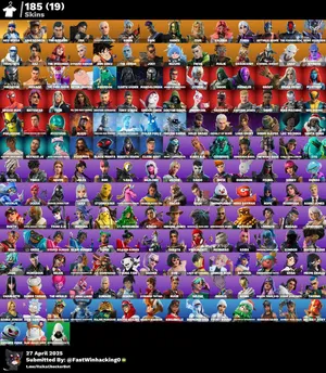 OG FORTNITE ACCOUNT WITH 185 SKINS WITH Renegade Raider skins, Neo Versa and RARE skins