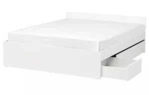 سرير ايكيا مستعمل مع مرتبة مقاس 200 x 160 , used IKEA bed in excellent condition