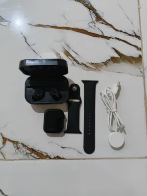 ساعة smart watch كوبي + سماعات بلوتوث