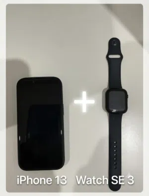 iPhone 13 (midnight ) 128 gb + Watch SE 3 40 mm آيفون 13 128 جيجابايت + ساعة آبل SE 3 مقاس 40 مم