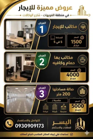 محلات تجارية للاجار شارع الوكالات