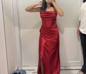 Red dress formal and for weddings
