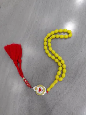 مسبحة من حجر الكهرمار الاصلي