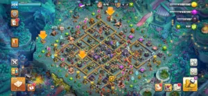 حساب كلاش اوف كلانس تاون 15 لفل 208 فيه منظر قصر التنانين