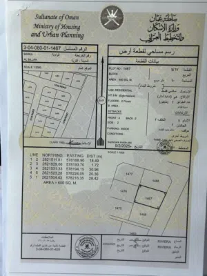 ارض سكنية بموقع ممتاز جداً
