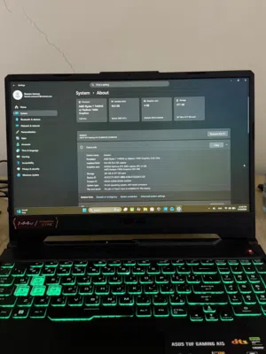 ASUS TUF 15 gaming laptop