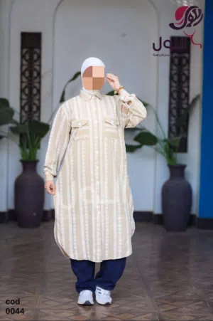 تونك مفتوح من الجنب ومشجّر