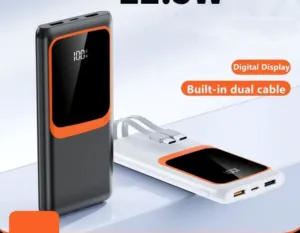 شاحن سريع محمول Power Bank بور بانك عالي الجودة  سعه 20000 mAh مع شاشه عرض ليد بوربانك باور بنك