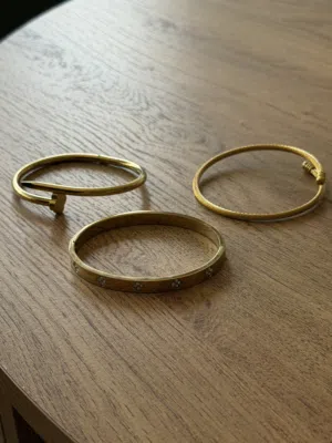 11 Stainless Steel Waterproof Jewelry Pieces (bracelets, ring, and earring) for 120 DHS.