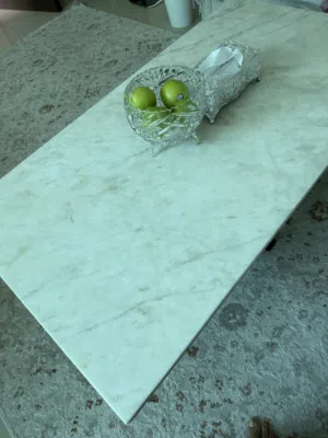 Stylish modern marble top coffee table