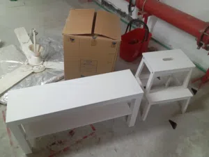 NEW TV TABLE AND LADDER STEP TOOL  ( COMBO OFFER)