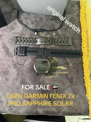 Garmin fenix 7x pro sapphire solar black edition titanium frame and band plus rubber strap
