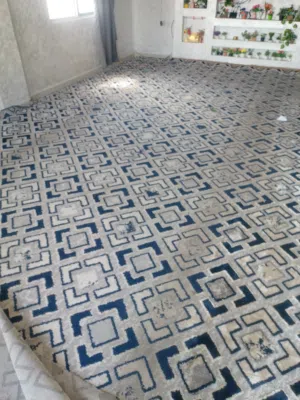 ثلاجه صغيره مع صوبة غاز مع موكيت عدد 2 وفرشة مزدوجه بحالة ممتازه