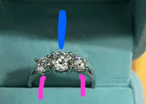 Only 3 days of BLKFRI SALE!!!  Real Moissanite Diamond 2ct Karat 3 stone ring size 9 in Oman!