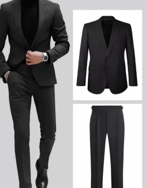 بدله رسميه اللون اسود وبوني وازرق